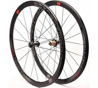Ruota Anteriore E Posteriore Per Bicicletta 700C, Profondità 40 Mm, Copertoncino, Set Di Ruote Per Bici Da Strada In Carbonio, Cerchione Freno V/C, Cuscinetto Sigillato Black,700C