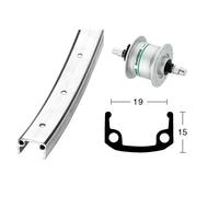 Ruota anteriore Exal Dh3N31 Rigid36T Argenté