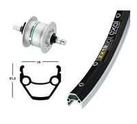 Ruota anteriore Exal Dyn Dh3N31 36T Exal Zx 19 Noir