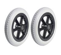 Ruota anteriore for sedia a rotelle, 1 paio di ruote solide di ricambio for sedia a rotelle, 12 ½X 2 ¼ ruote posteriori for sedia a rotelle non pneumatiche, ruota anteriore da 12 pollici (30 cm) con c
