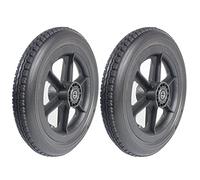 Ruota anteriore for sedia a rotelle, 1 paio di ruote solide di ricambio for sedia a rotelle, 12 ½X 2 ¼ ruote posteriori for sedia a rotelle non pneumatiche, ruota anteriore da 12 pollici (30 cm) con c