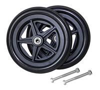 Ruota anteriore for sedia a rotelle, ruota anteriore for sedia a rotelle, ruota di ricambio for deambulatori, 2 pezzi di pneumatici pieni da 6" 7" 8", ruote for deambulatore nere/grigie, battistrada r