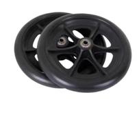 Ruota anteriore for sedia a rotelle, set di 2 girevoli for sedie a rotelle, deambulatore in PVC, ruote anteriori, ruote di ricambio for sedie a rotelle/grigio/15 cm/6 pollici (stretto)(Black,20Cm/8In)
