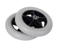 Ruota anteriore for sedia a rotelle, set di 2 girevoli for sedie a rotelle, deambulatore in PVC, ruote anteriori, ruote di ricambio for sedie a rotelle/grigio/15 cm/6 pollici (stretto)(Gray,19Cm/8In(T