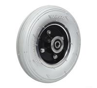 Ruota anteriore gonfiabile da 200 x 50 cm, compatibile con sedie a rotelle elettriche da 8" e sistemi di montaggio comuni a forcella (nero, 8 mm)