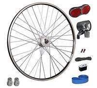 Ruota anteriore in bicicletta da 28 "ruota anteriore con set di luce a led shimano hub hub