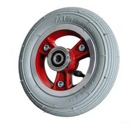 Ruota anteriore per sedia a rotelle elettrica, 7 pollici, 7 x 1 3/4, pneumatici grigi, montaggio completo, interno esterno, parte di ricambio (rosso, 10 mm)