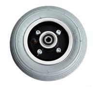 Ruota anteriore per sedia a rotelle elettrica, 7 pollici, 7 x 1 3/4, pneumatici grigi, montaggio completo, interno esterno, parte di ricambio (nero, 10 mm)