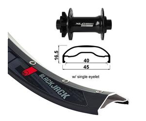 Ruota anteriore XLC Rodi Ready40 - 27,5" Disco, 15x110 boost, nero