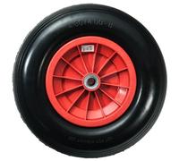 WerkaPro 10356 - Ruota a scatto da 15", diametro 385 x 75 mm, foro da 25 mm, per carriola o rimorchio giardino