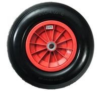 WerkaPro 10356 - Ruota a scatto da 15", diametro 385 x 75 mm, foro da 25 mm, per carriola o rimorchio giardino