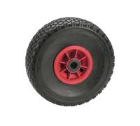 Dörner + Helmer 740310RP Ruota per carriola a Prova di Foratura, 260 x 85 x 20 mm, mozzo 75 mm, cerchione Rosso, Profilo a Blocco, Cuscinetto a rulli, Multicolore, 260x85x20mm