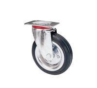 RUOTA AVO 80 180 x 50 mm CON RIVESTIMENTO IN GOMMA PIENA E SUPPORTO GIREVOLE