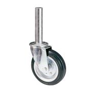 Ruota AVO 80BI 200x50 in gomma supporto girevole con perno trabattelli ponteggi