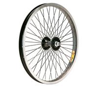 Ruota bmx con mozzo anteriore 28 raggi asse 14 in alluminio Gurpil Argento