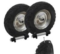 Ruota Carriola Gomma Solida 4.80/4.00-8 Antiforo di Ricambio Pushcarts 2 Pezzi