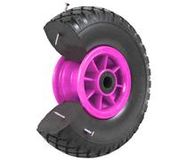 Ruota Carriola per Sacchi di Ricambio 260x85mm 3.00-4 PU Carrello 75mm Fucsia
