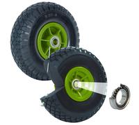 Ruota Carriola per Sacchi Gomma Solida 260x85 MM 3.00-4 2er Set Carrello