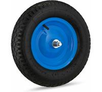 RUOTA CARRIOLA PNEUMATICA CUSCINETTO PERNO CORTO 125mm TACCHETTATA