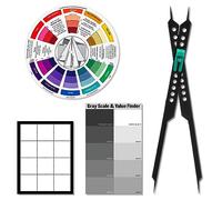 Ruota Cerca Colori per Artista Strumento per Disegnare Divisori Proporzionali 3 x 4 Pollici Mirino Cercatore di Valori in Scala di Grigi Kit di Strumenti per Dipingere Tascabili per Artisti