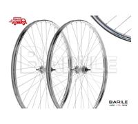 Ruota / Cerchio Anteriore + Posteriore Bici Bacchetta 26 x 1.3/8 ACCIAIO CROMATO