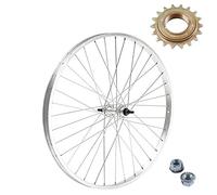 RUOTA/CERCHIO POSTERIORE 26 x 1. 3/8 + PIGNONE 18 DENTI 1V BICI CITY BIKE OLANDA EPOCA | ALLUMINIO/ACCIAIO