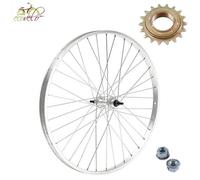 Ruota / Cerchio Posteriore 26 x 1 3/8 + Pignone 18 Denti Bici Olanda City Epoca
