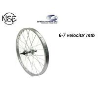 RUOTA / CERCHIO POSTERIORE BICI MTB 20" x 1.75 ALLUMINIO / ACCIAIO 6/7 v