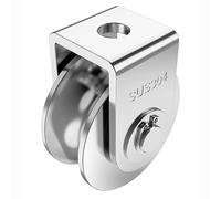 Ruota cingolata, Track Wheel,Grooved,1pcs Pulley Block V/U/H 304 Stainless Steel Roller Silent Heavy Duty(U 16mm)