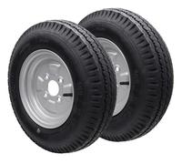 Ruota completa 4,50-10, 400 kg, 4 x 100, 4,50 x 10 cm, 76 m, per Stema (2 pezzi)