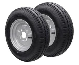 Ruota completa 4,50-10, 400 kg, diametro di foratura 4 x 100 mm, 4,50 x 10, 76M per Stema (2x)