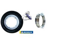 RUOTA COMPLETA MICHELIN 3.50 10 S83 PER PIAGGIO VESPA CERCHIO CROMATO
