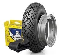 RUOTA COMPLETA VESPA PX 125 150 200 GOMMA MICHELIN CERCHIO CAMERA D'ARIA 3.50-10