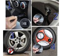 Ruota compressore d'aria portatile 12 V resistente all'usura 260psi pompa gonfia