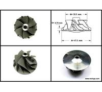 Ruota compressore turbocompressore per NISSAN NAVARA 2.5 D 4x4 CW16-375 VN3