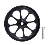 Ruota con cuscinetto allargato da 82 mm, compatibile con Brompton e per rimorchio pieghevole per bici 3sixty, costruito con lega di alluminio e pneumatici in gomma per una guida fluida (nero)