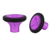Ruota con cuscinetto grande per Brompton Bike Stable Push (anodo viola) | Corpo in alluminio 6061-T6, grande cuscinetto centrale, spinta liscia, impedisce il ribaltamento, rotolamento stabile