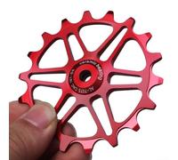 Ruota con cuscinetto in ceramica 16T/18T, puleggia stretta e larga per un funzionamento regolare (rosso 18T)