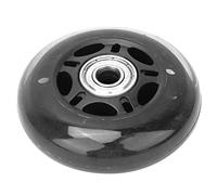 Ruota con Rotelle 3 Pollici PU Silenziosa Trasparente Nera con Accessori per Carrello Portapacchi per Pattini con Cuscinetti 608ZZ