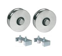 Ruota con scanalatura a R da 80 mm con 2 cuscinetti a sfere e guide Gate 30x40 i
