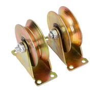 Ruota con scanalatura a V/U per impieghi gravosi con staffa di montaggio, rotelle a rulli rigidi per vialetti scorrevoli e porte di fabbrica, capacità di carico 440 libbre 4 pcs 4"(100mm-U)