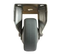Ruota con supporto inox fisso - con asola 8,5×12,5 mm e 5 fori con interasse 50×70 mm / 06037046 - Ruota 125 x 30 mm s/freno / Omega