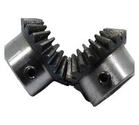 Ruota conica 2 pezzi ruota conica 1 m 20 denti 45# acciaio foro interno 5/6/7/8/6.35/9/10/12 mm trasmissione 90 gradi pettine angolo acciaio ingranaggi vite foro M5 (12 mm, 8 pezzi 1 m 20Teeth)