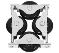 Ruota Cuscinetto Acciaio Pezzi in 4 e Scorrevole 40mm Nylon Guida | Lunga 75mm, Larga 16mm, Ricambio per Ferramenta Porte e Finestre, Componente Estraibile