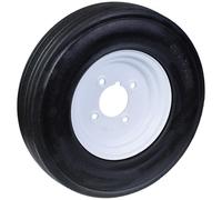 Ruota da 400 mm con gomma nera su centro in acciaio stampato