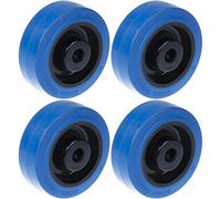 Ruota da 80 mm (3") in gomma blu con nucleo in nylon, portata massima 560 kg, se