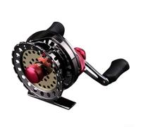 Ruota da pesca a zattera, corpo in metallo, 11 cm, compatta | Corpo e bobina interamente in metallo, per una costruzione durevole, allarme acustico, finitura nera