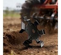 Ruota da scavo compatibile con dispositivi tosaerba con dimensioni di 245 mm e architettura a sei lame in acciaio al manganese per scavare in modo stabile