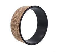 Ruota da yoga per stretching della schiena, 32 cm, in poliuretano, per yoga, pilates, esercizi addominali, supporto stabile per principianti e professionisti avanzati (marrone)