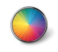 Ruota dei colori 7 colori Spilla rotonda per uomo e donna Distintivo alla moda Spilla da colletto Abito Giacca Zaino Accessori